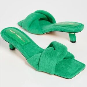 24. Good American Terry Kickstand Mules Size 6